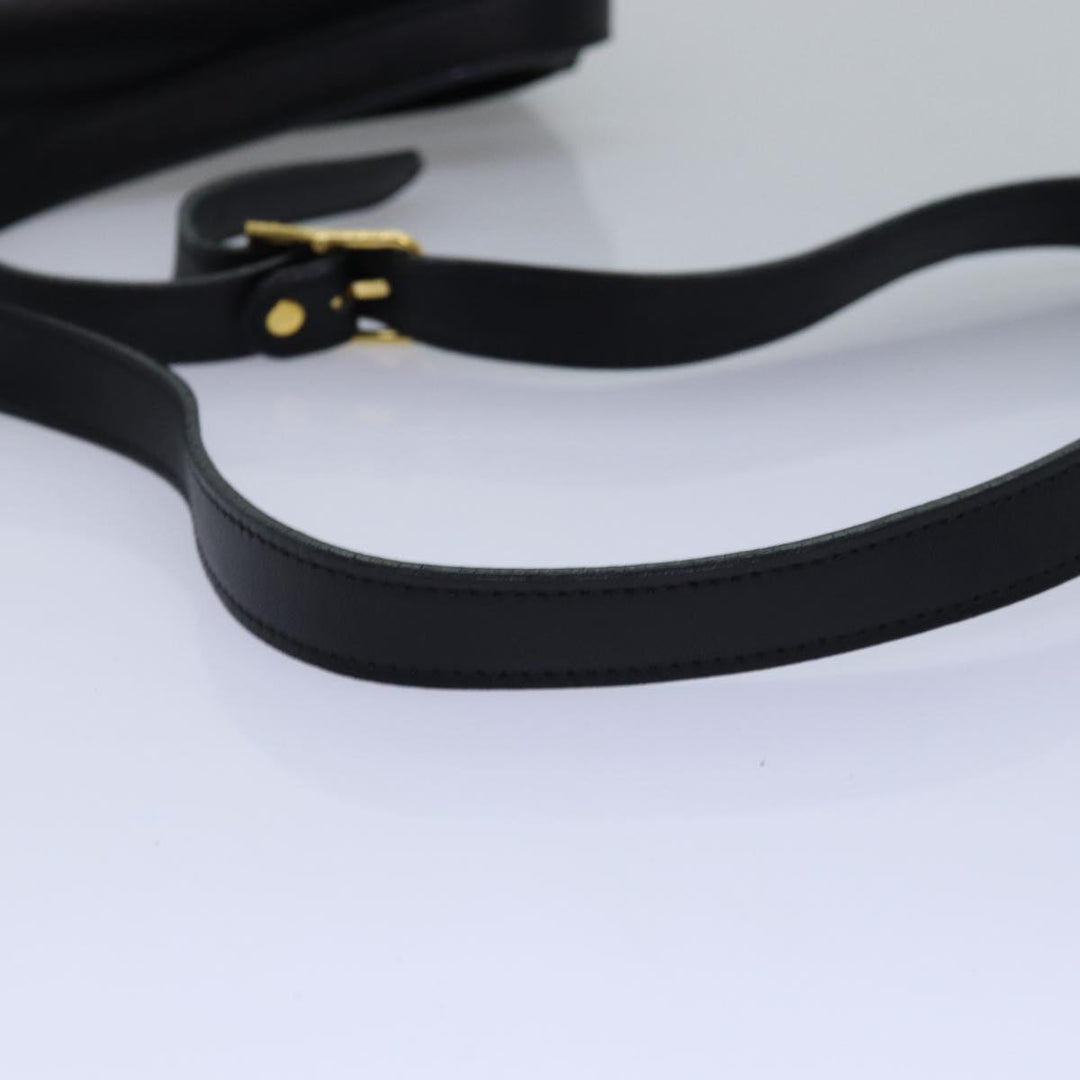 BurberrySs Shoulder Bag Leather Black Auth bs15151