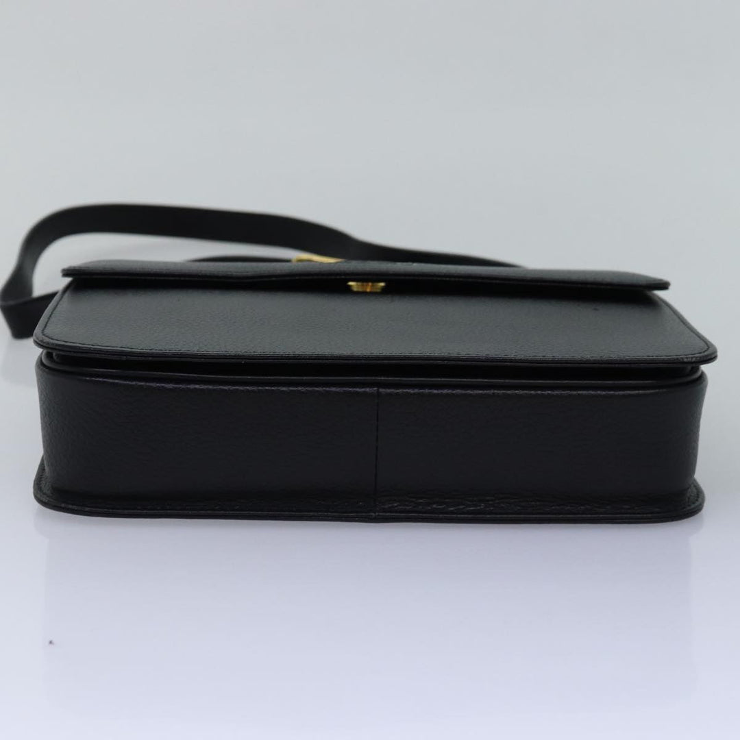BurberrySs Shoulder Bag Leather Black Auth bs15151