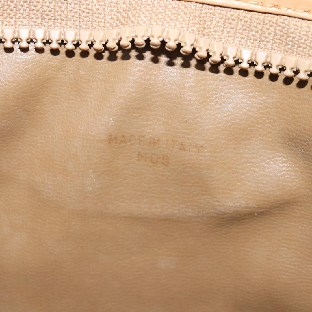 Celine Macadam Canvas Clutch Bag Beige Auth bs15221