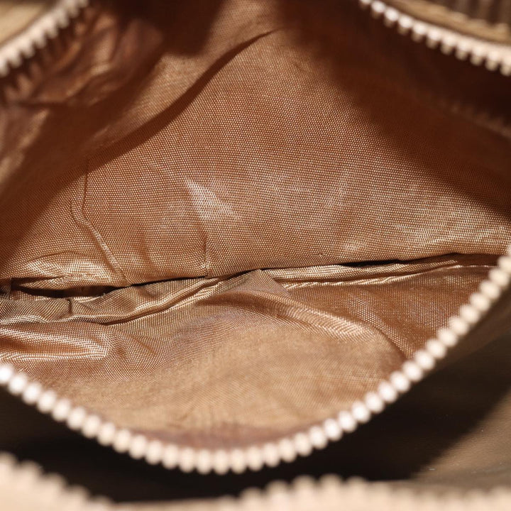 Celine Macadam Canvas Clutch Bag Beige Auth bs15221