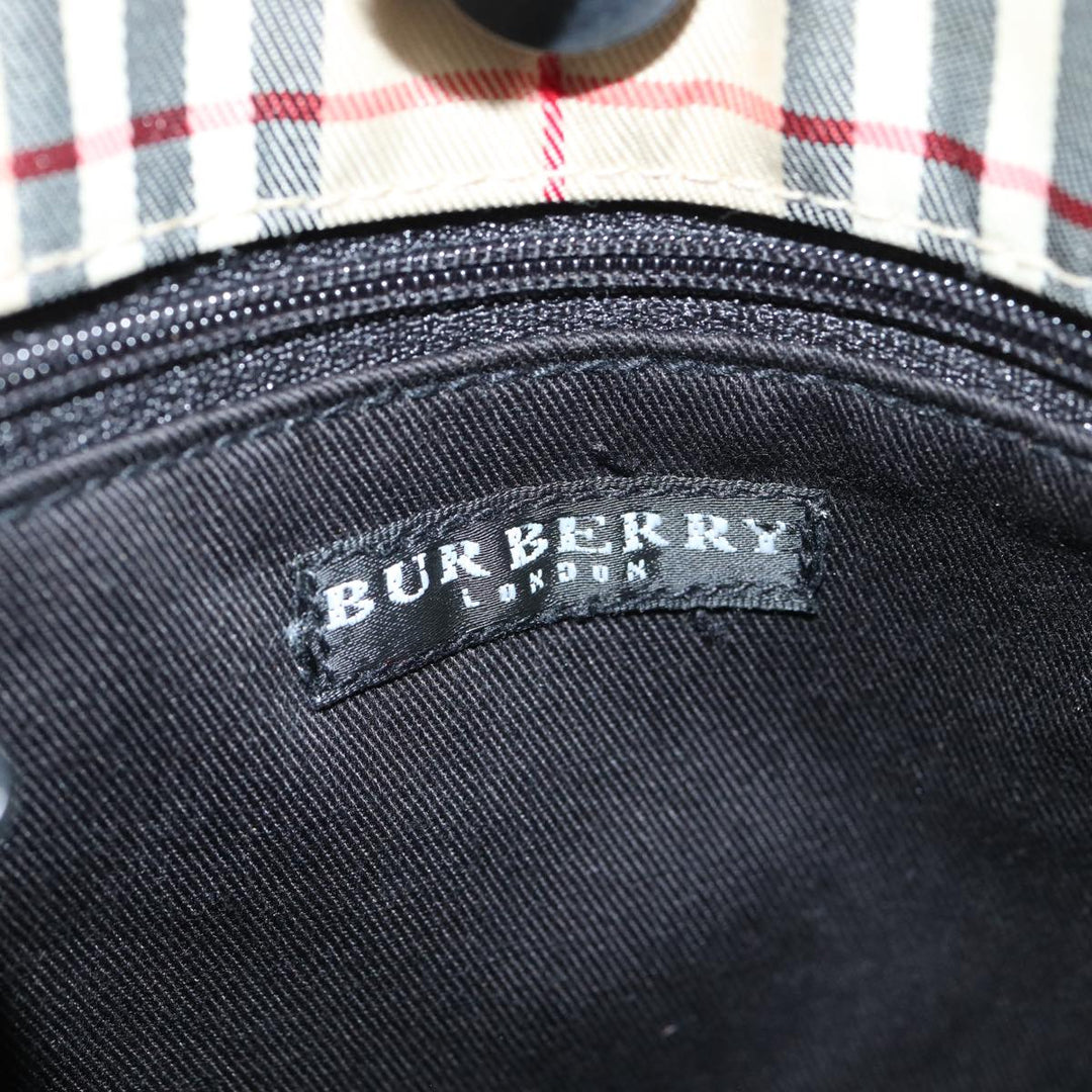 Burberry Nova Check Hand Bag Nylon Beige Auth bs15243