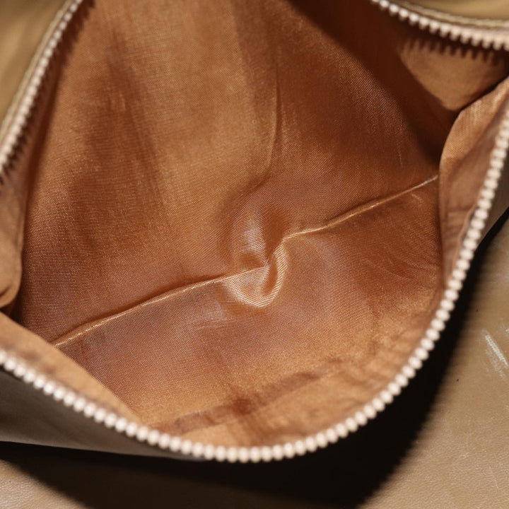 Celine Macadam Canvas Boston Bag PVC Leather Brown Auth bs15276