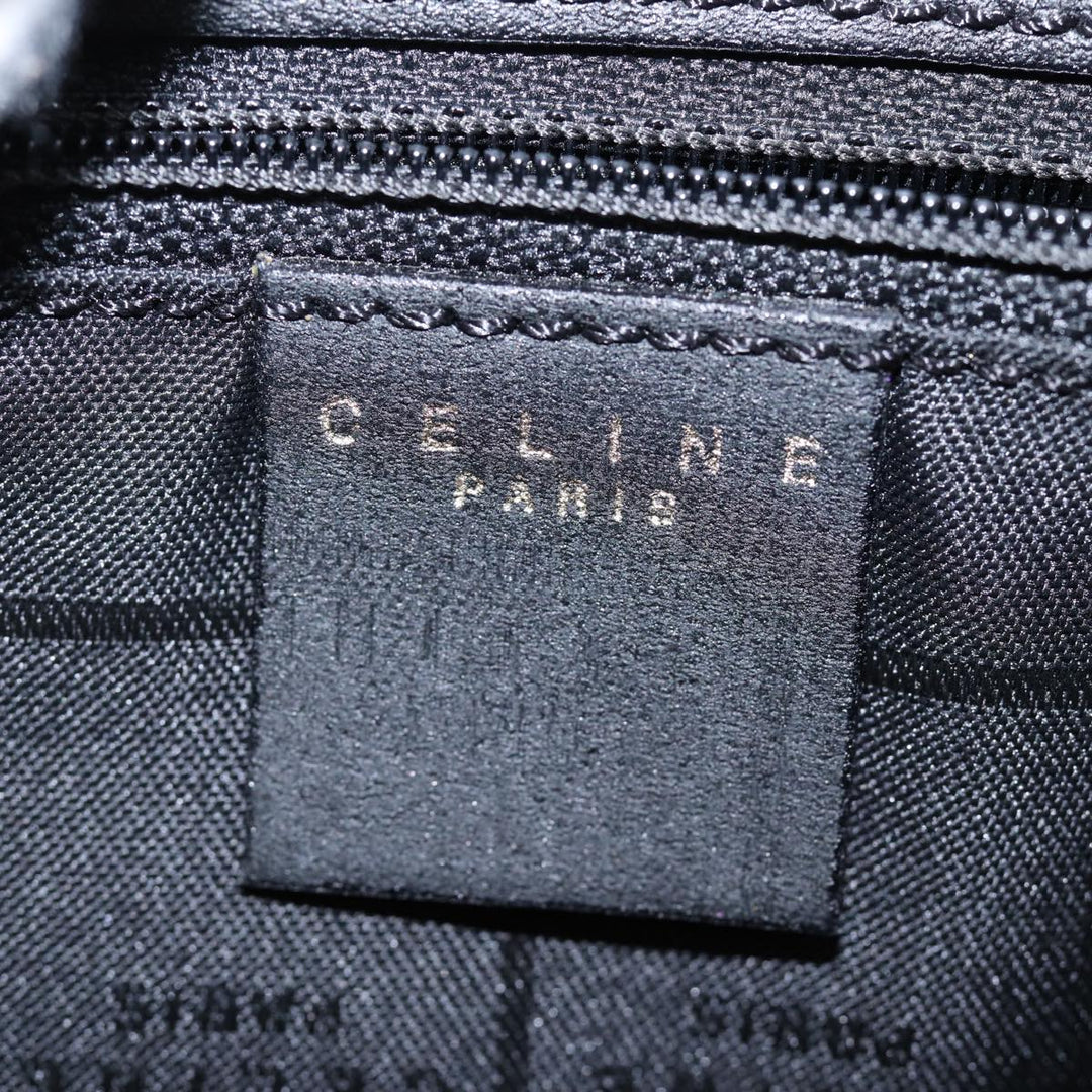 Celine Hand Bag Leather Black  15278