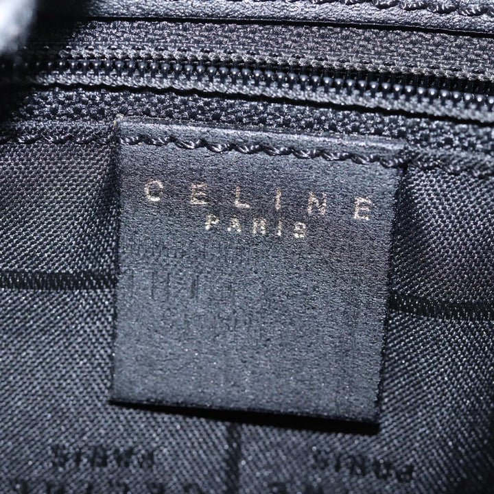 Celine Hand Bag Leather Black  15278