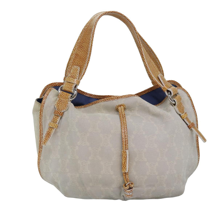 Celine Paris Macadam Canvas Hand Bag Gray Auth bs15279