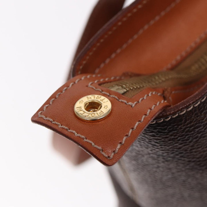 Celine Macadam Canvas Tote Bag PVC Leather Brown  15280