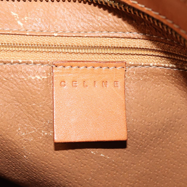 Celine Macadam Canvas Tote Bag PVC Leather Brown  15280