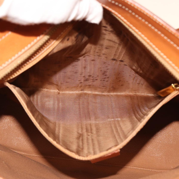 Celine Macadam Canvas Tote Bag PVC Leather Brown  15280