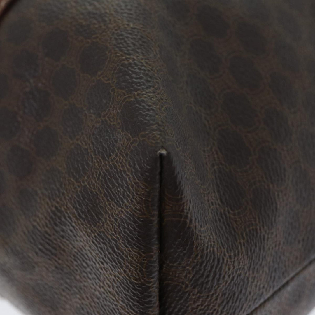 Celine Macadam Canvas Tote Bag PVC Leather Brown  15311