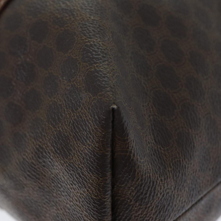 Celine Macadam Canvas Tote Bag PVC Leather Brown  15311