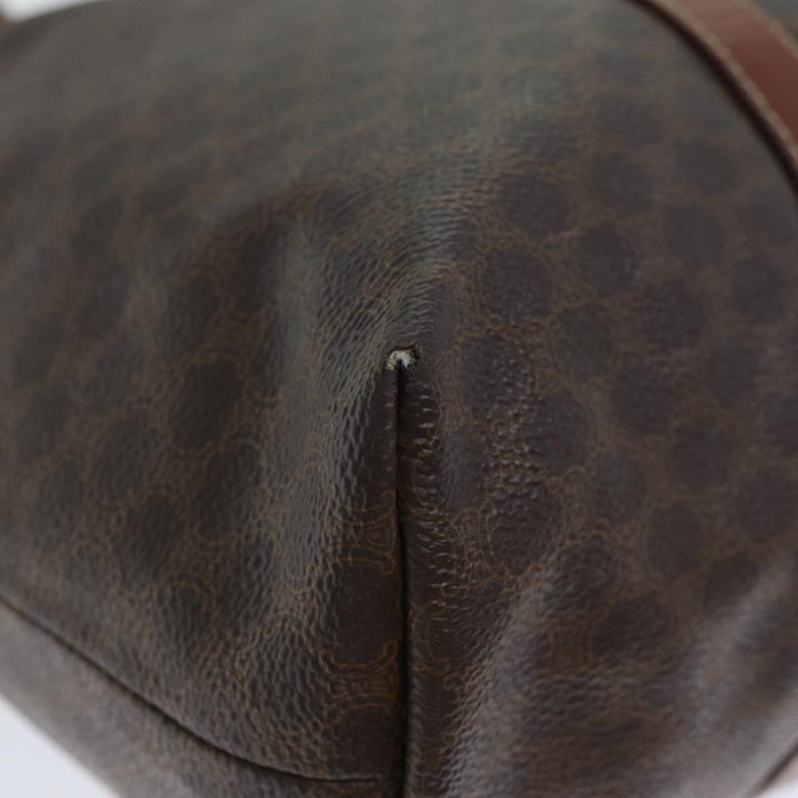 Celine Macadam Canvas Tote Bag PVC Leather Brown  15311