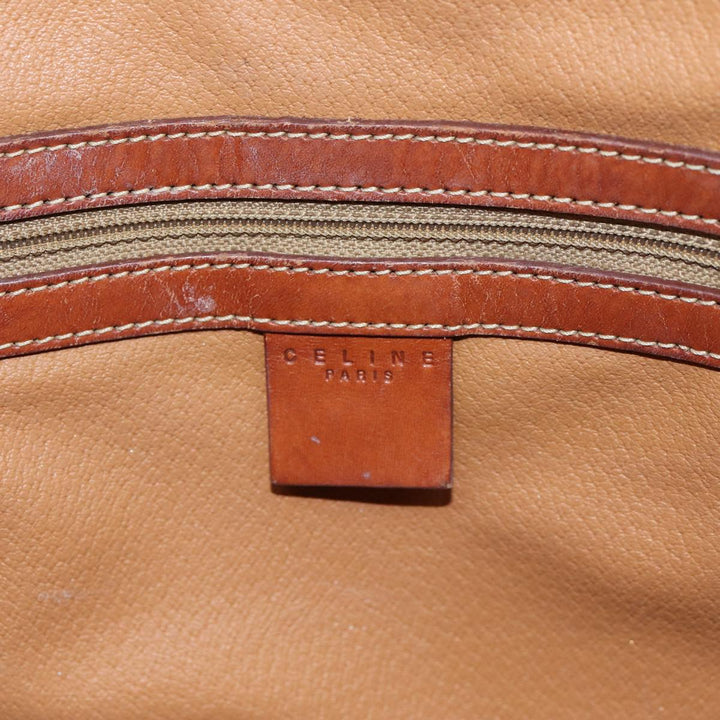 Celine Macadam Canvas Tote Bag PVC Leather Brown  15311