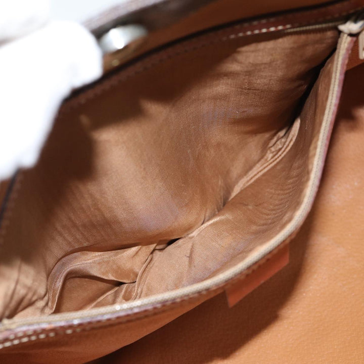 Celine Macadam Canvas Tote Bag PVC Leather Brown  15311