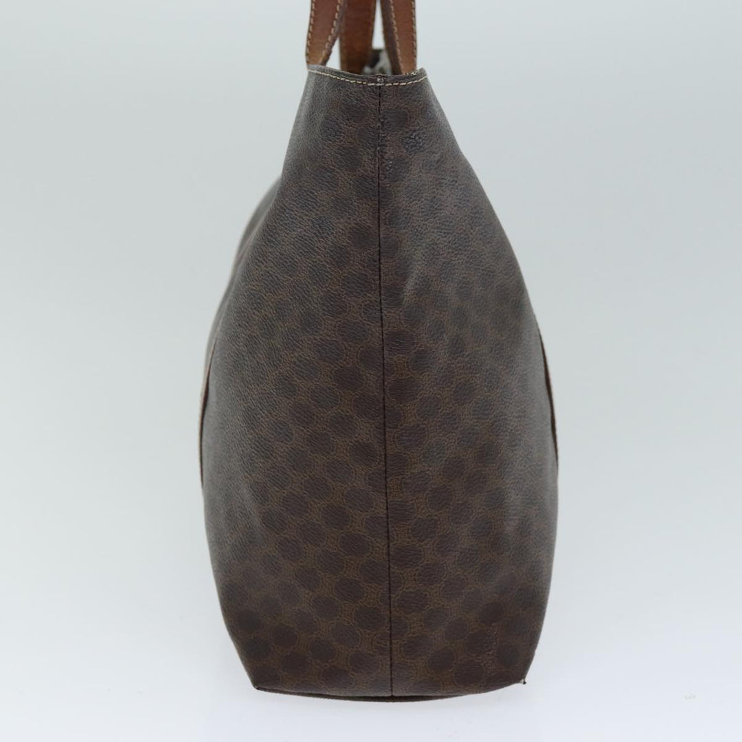 Celine Macadam Canvas Tote Bag PVC Leather Brown  15311