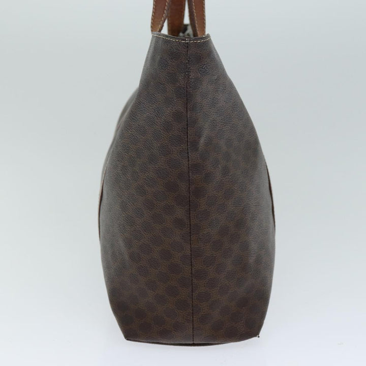 Celine Macadam Canvas Tote Bag PVC Leather Brown  15311