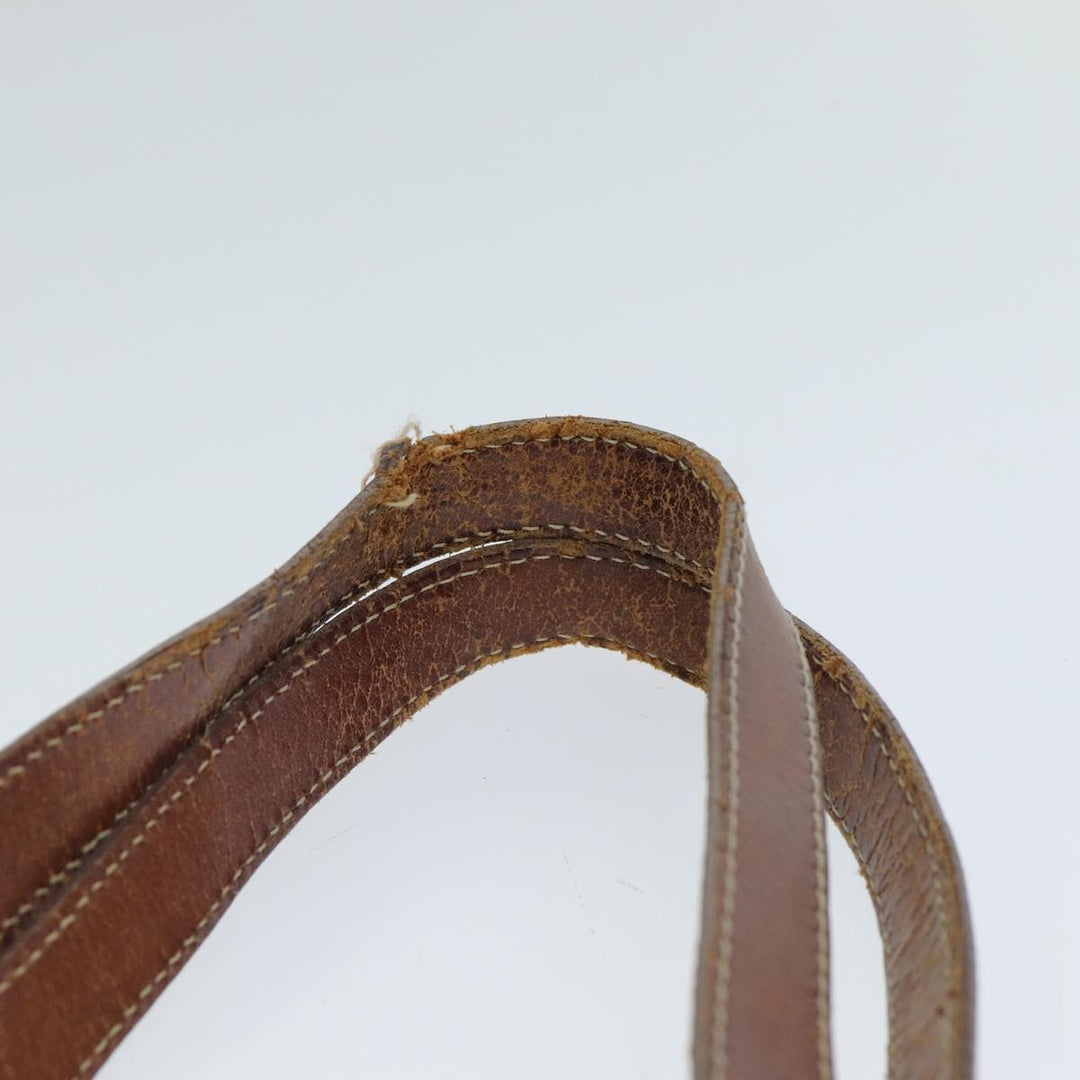 Celine Macadam Canvas Tote Bag PVC Leather Brown  15311