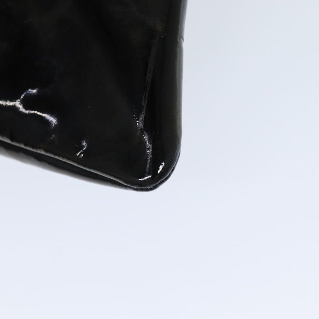 Top Quality Chanel COCO Mark Chain Shoulder Bag Patent leather Black CC Auth bs15342