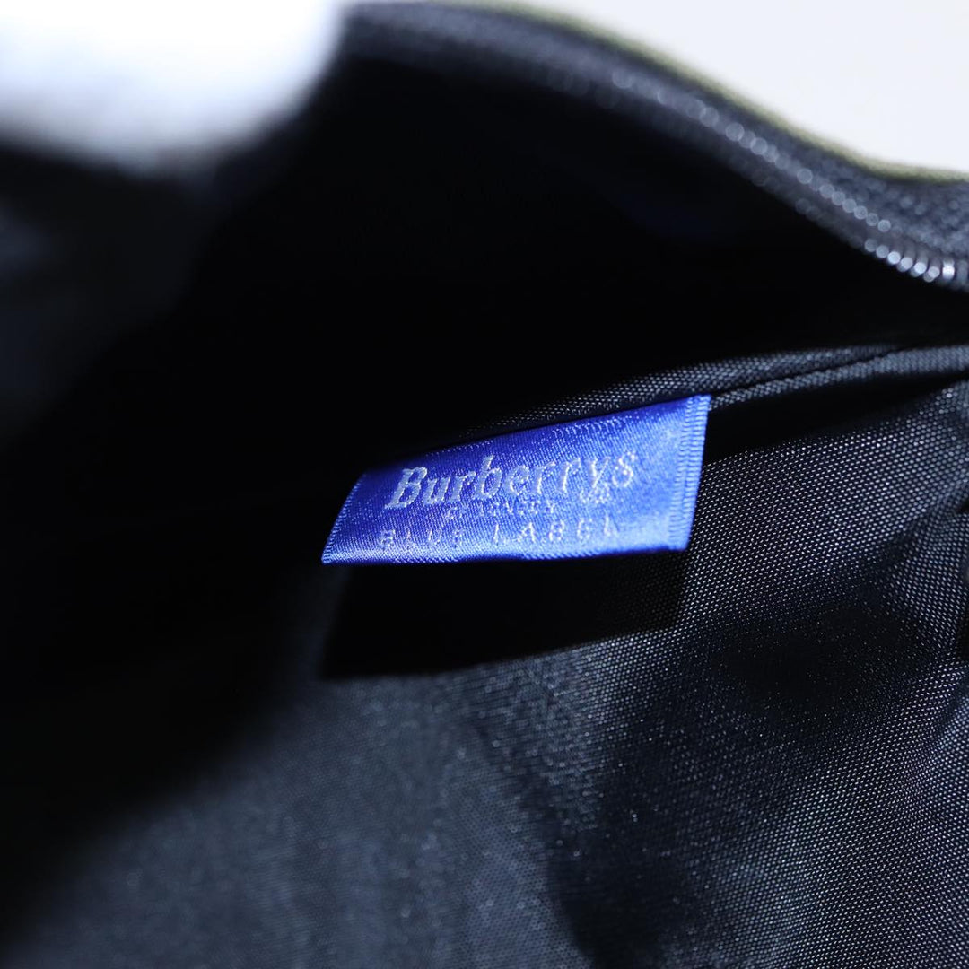 BurberrySs Blue Label Shoulder Bag Nylon Khaki Auth bs15353