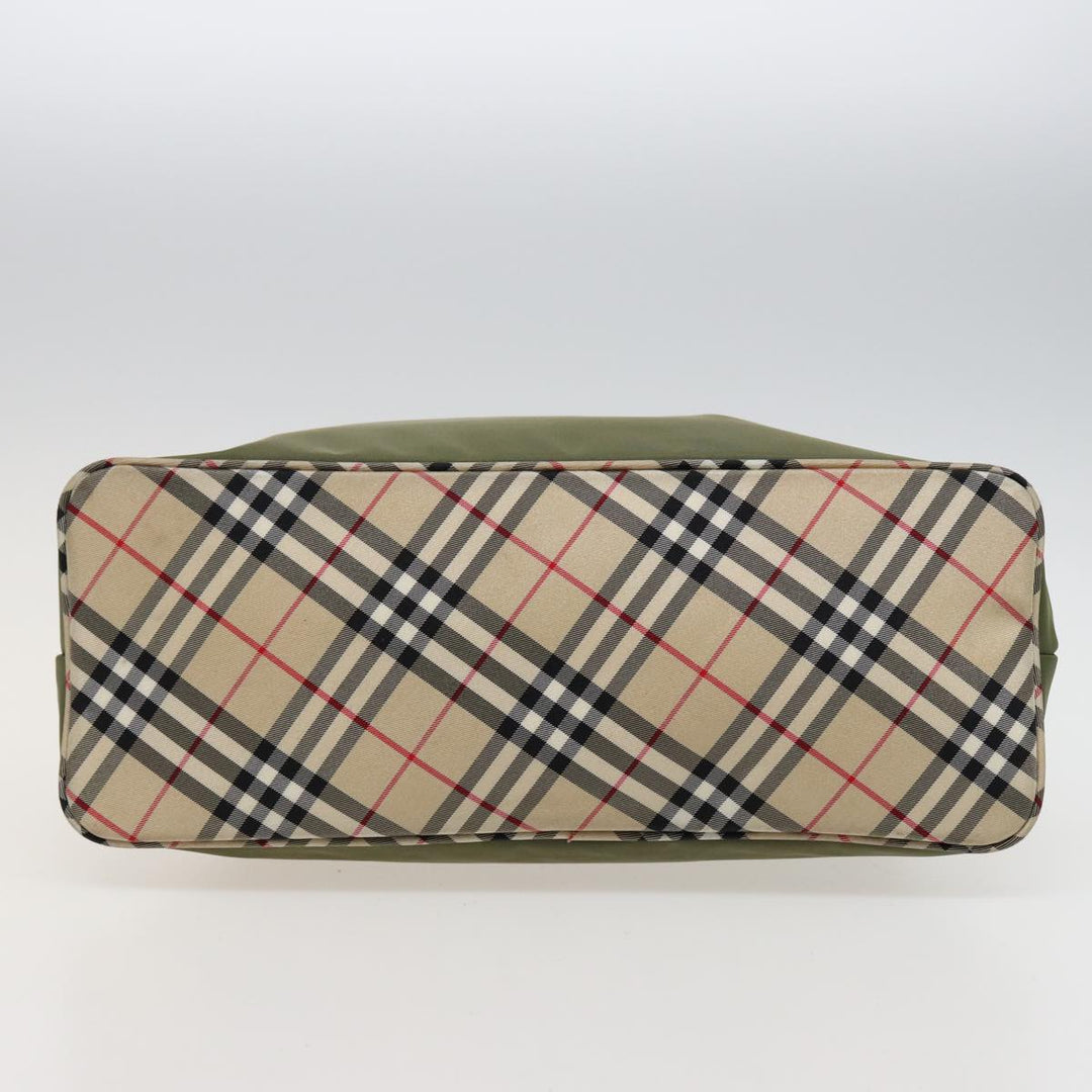 BurberrySs Blue Label Shoulder Bag Nylon Khaki Auth bs15353