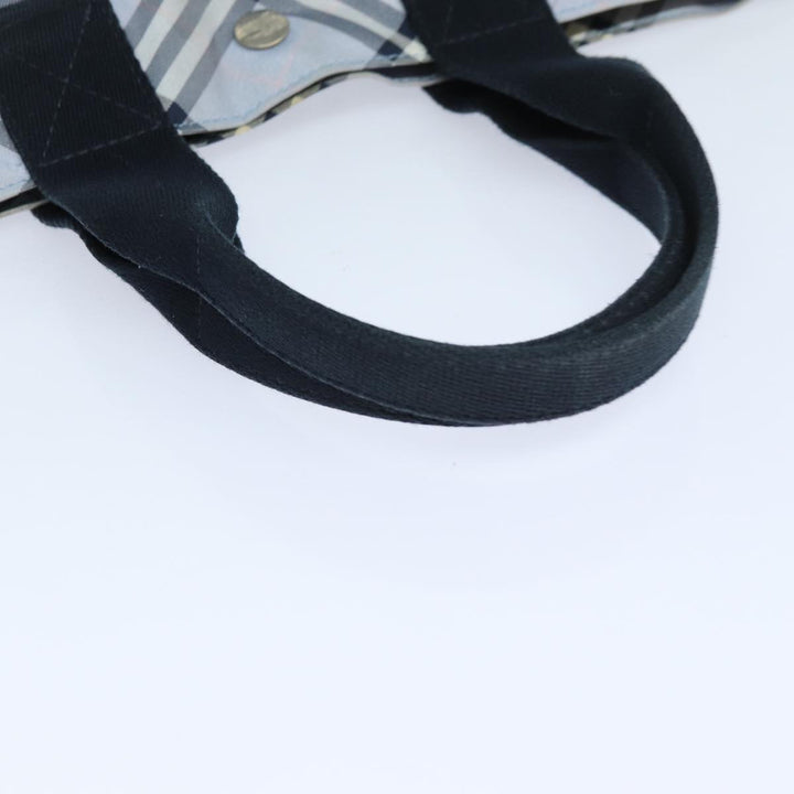 Top Quality Burberry Nova Check Blue Label Hand Bag Nylon Light Blue Auth bs15355