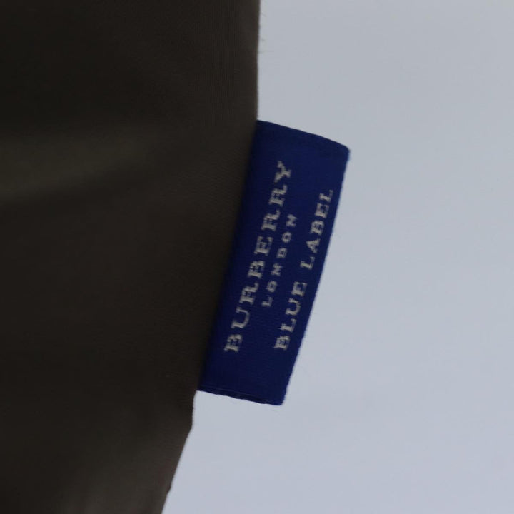 Burberry Nova Check Blue Label Tote Bag Nylon Beige Auth bs15358