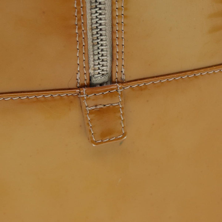 Top Quality Chanel Choco Bar Hand Bag Patent leather Yellow CC Auth bs15398