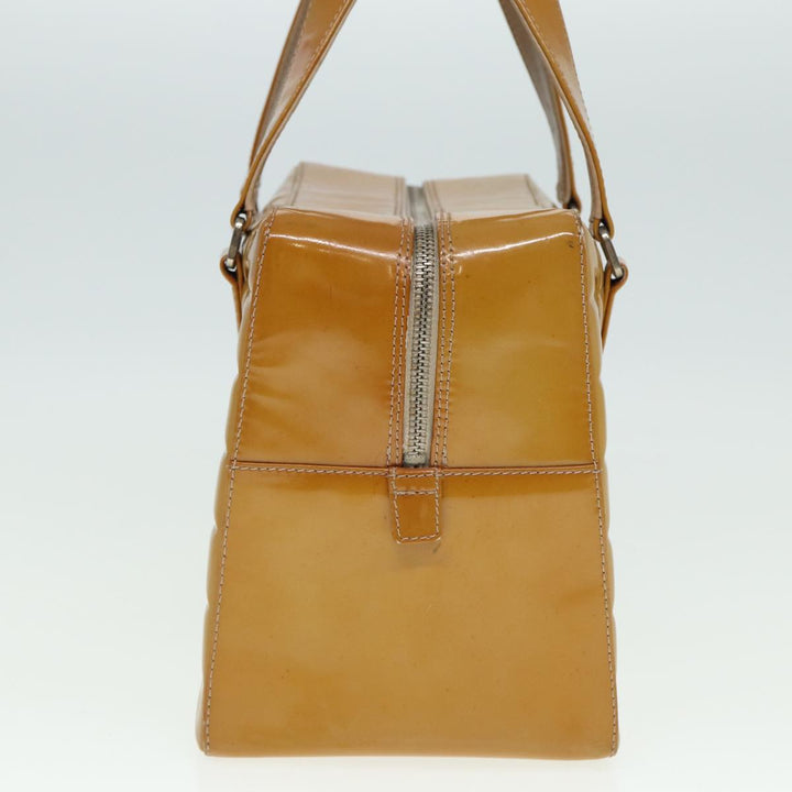 Top Quality Chanel Choco Bar Hand Bag Patent leather Yellow CC Auth bs15398