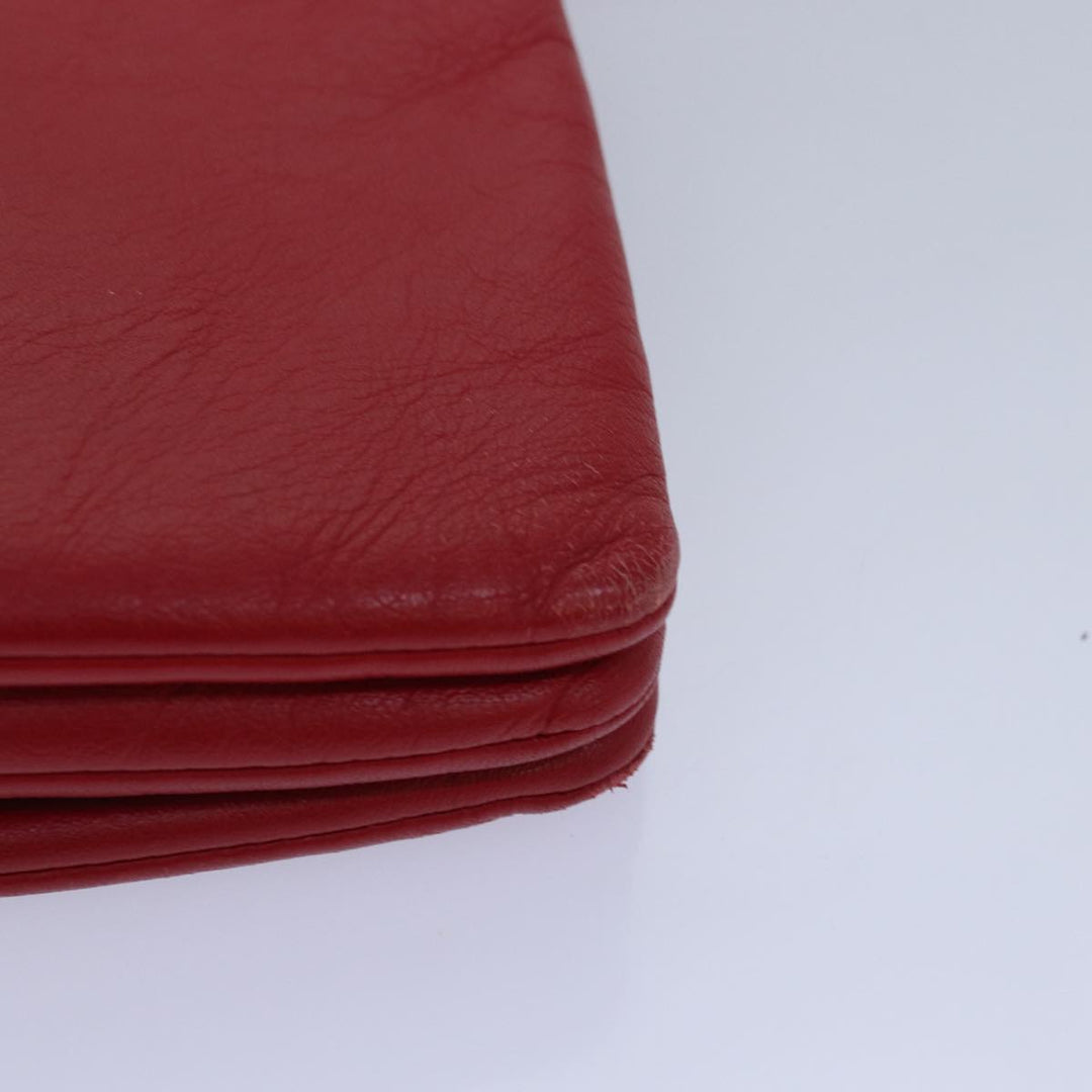Celine Trio Small Shoulder Bag Leather Red  15431