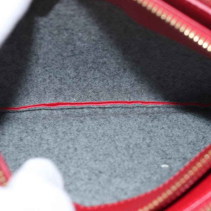 Celine Trio Small Shoulder Bag Leather Red  15431