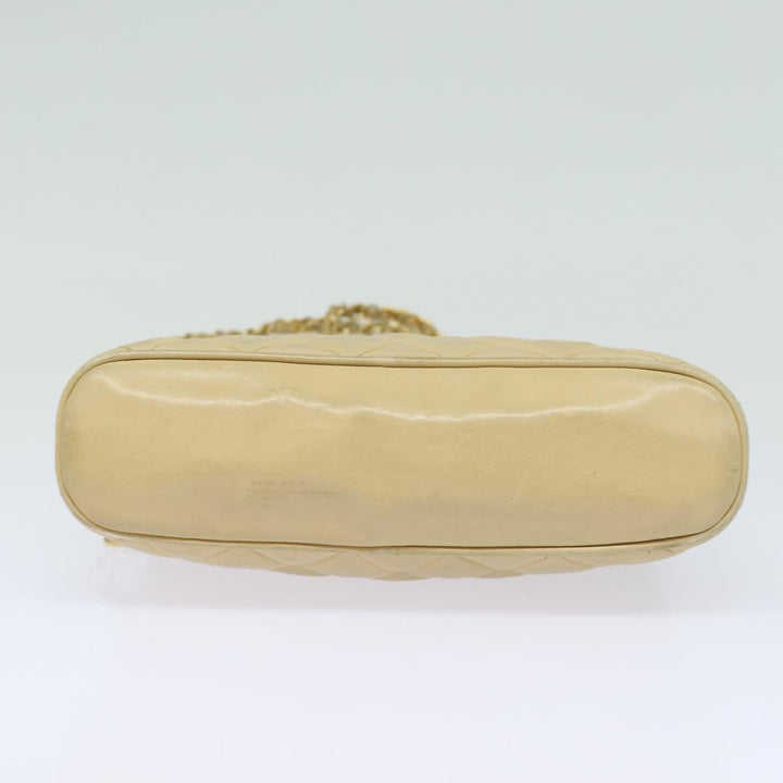 Top Quality Chanel Matelasse Chain Shoulder Bag Leather Beige CC Auth bs15440
