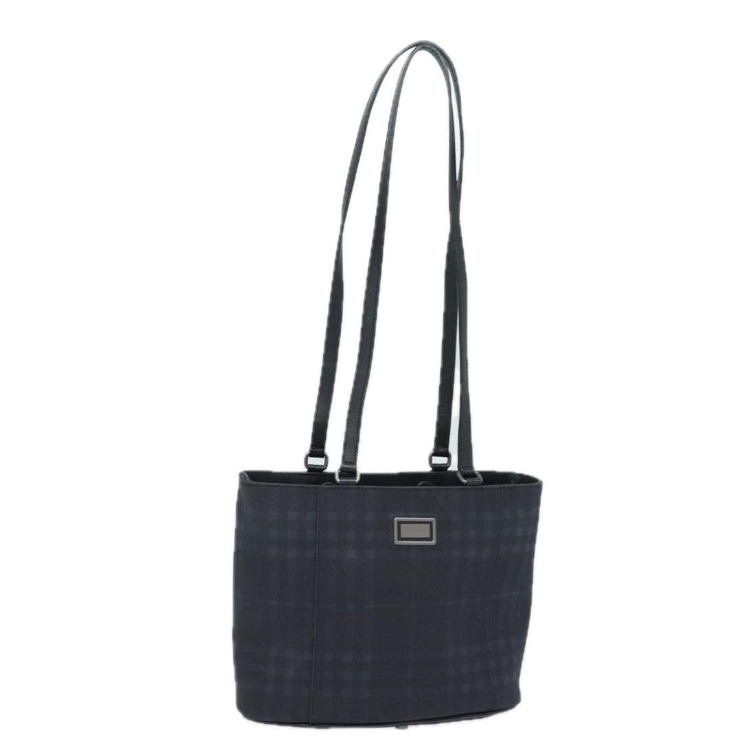 Burberry Nova Check Shoulder Bag PVC Black Auth bs15452