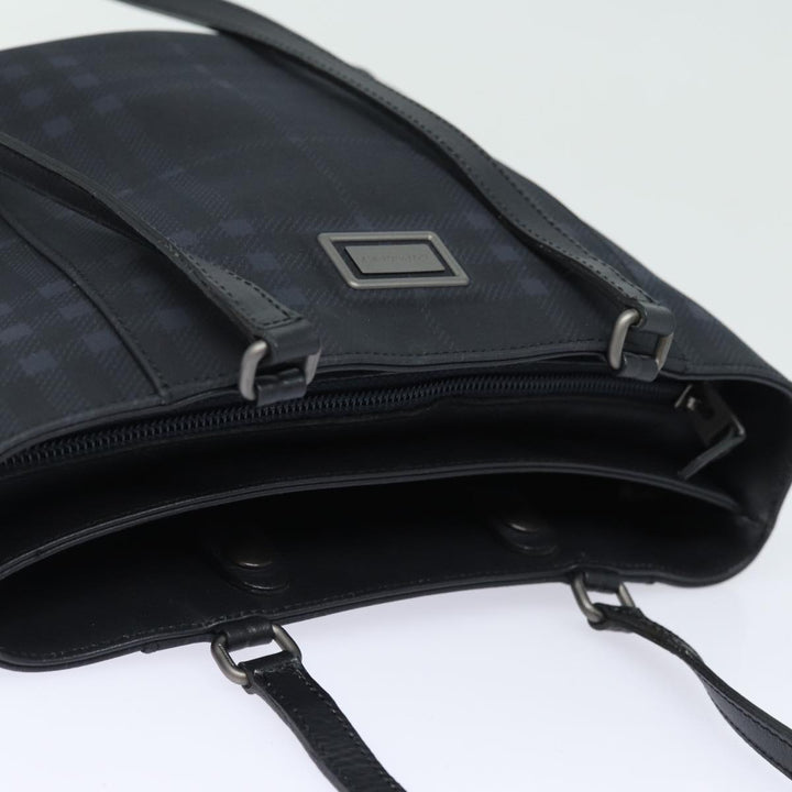 Burberry Nova Check Shoulder Bag PVC Black Auth bs15452