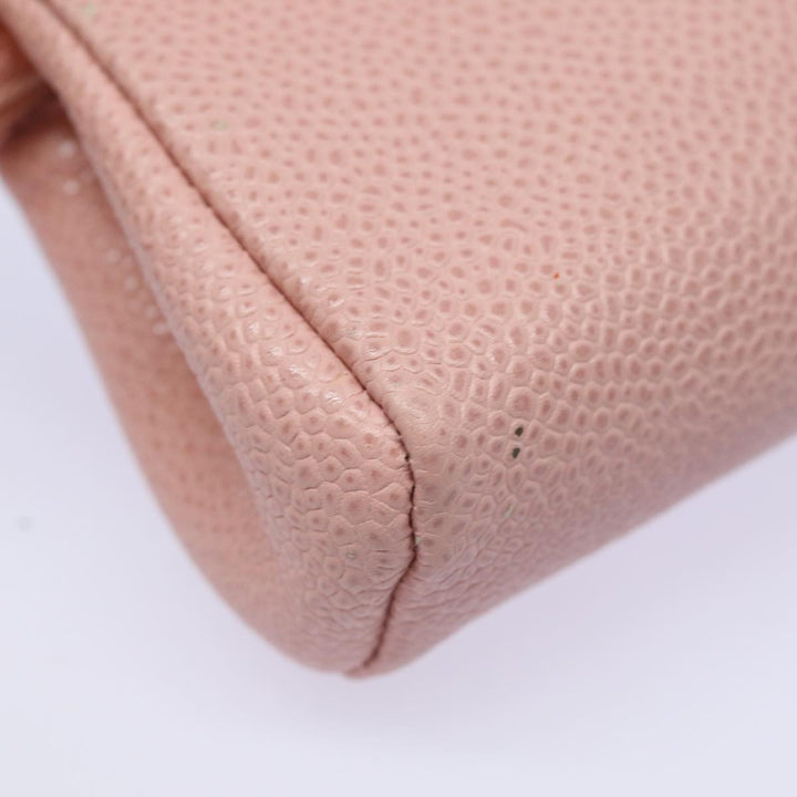 Top Quality Chanel COCO Mark Coin Purse Caviar Skin Pink CC Auth bs15464