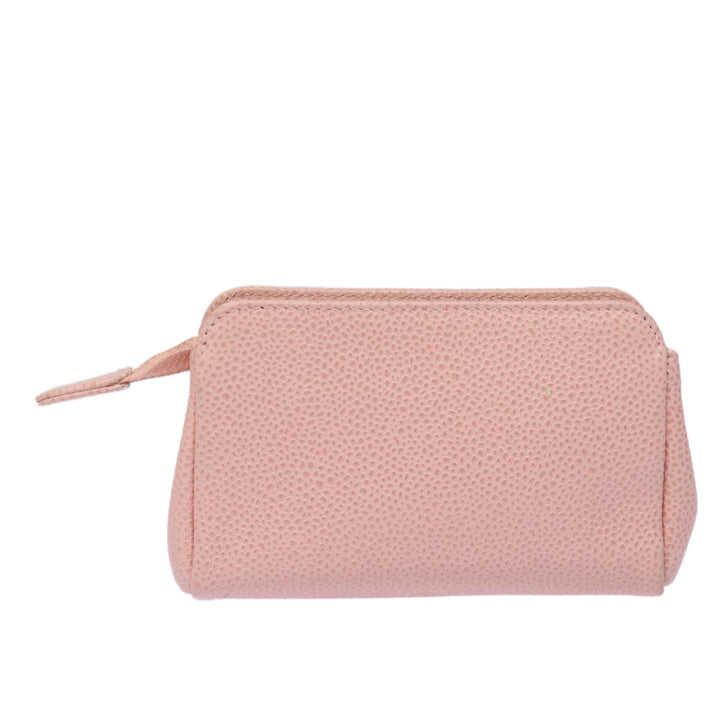 Top Quality Chanel COCO Mark Coin Purse Caviar Skin Pink CC Auth bs15464