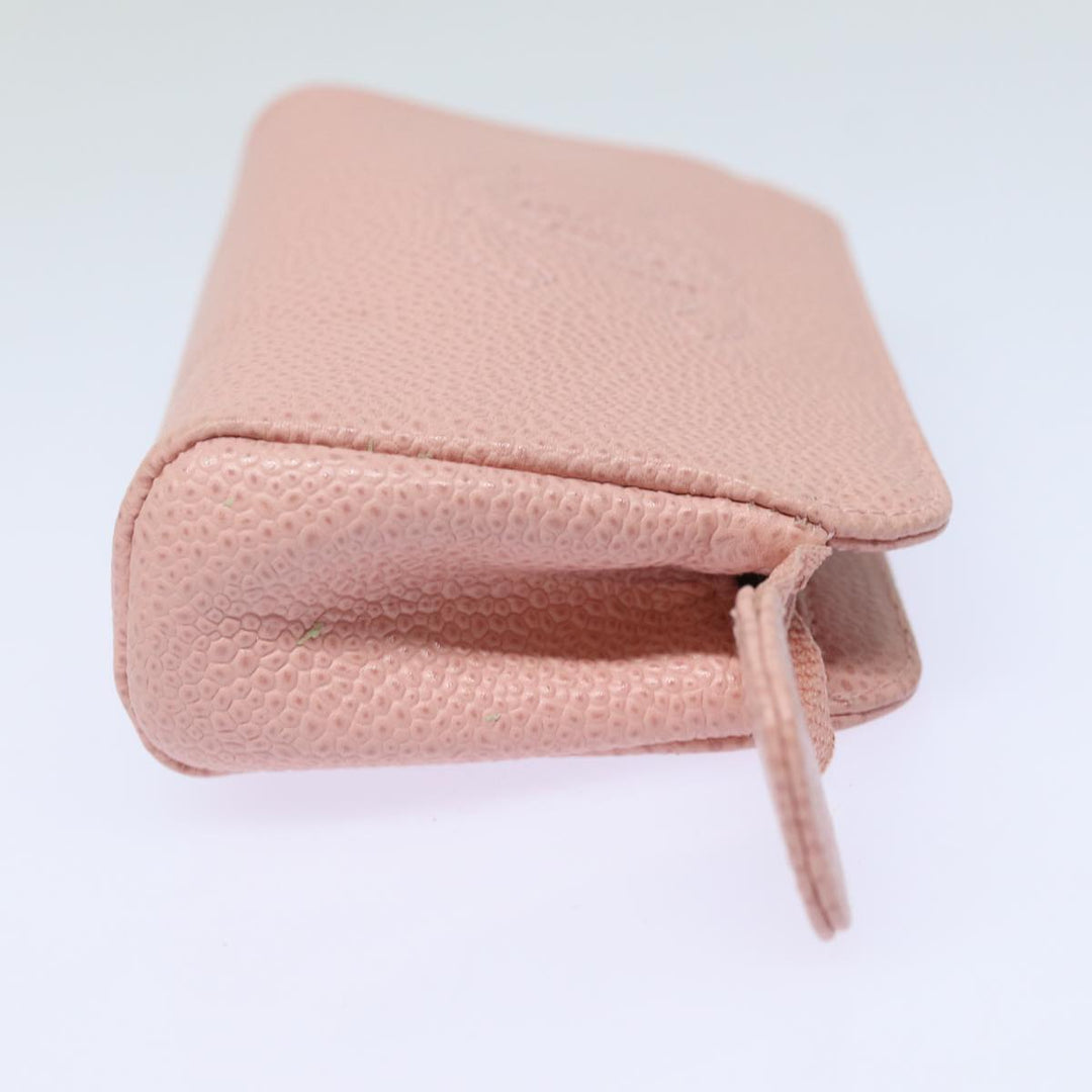 Top Quality Chanel COCO Mark Coin Purse Caviar Skin Pink CC Auth bs15464