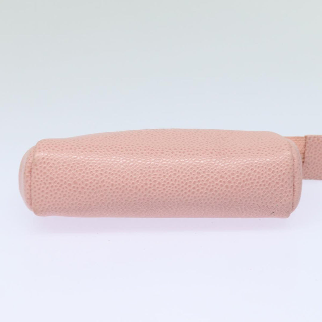 Top Quality Chanel COCO Mark Coin Purse Caviar Skin Pink CC Auth bs15464