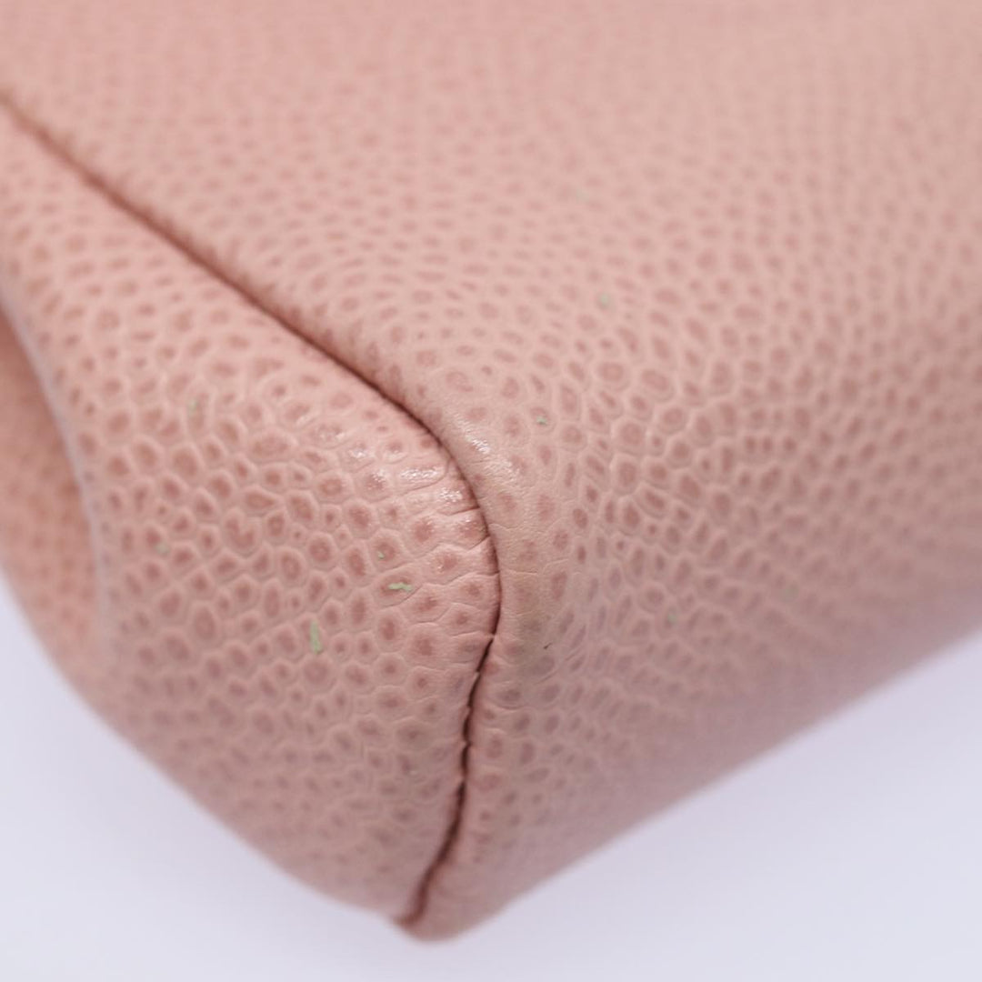 Top Quality Chanel COCO Mark Coin Purse Caviar Skin Pink CC Auth bs15464