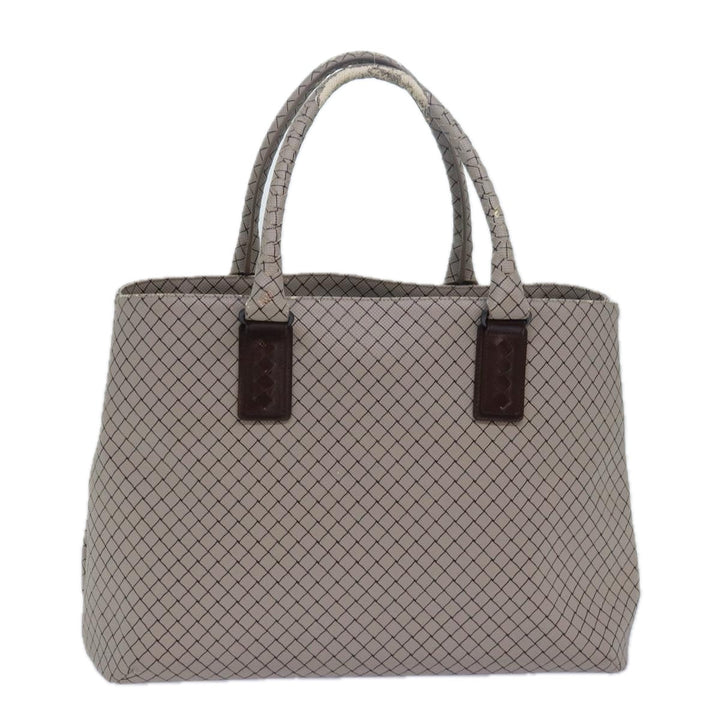 Bottega veneta Hand Bag PVC Leather Gray Auth bs15475