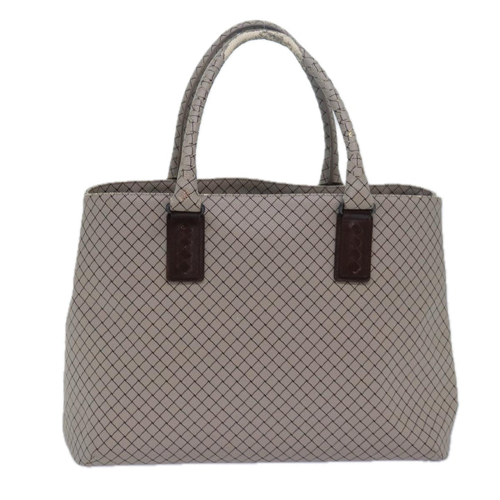 Bottega veneta Hand Bag PVC Leather Gray Auth bs15475