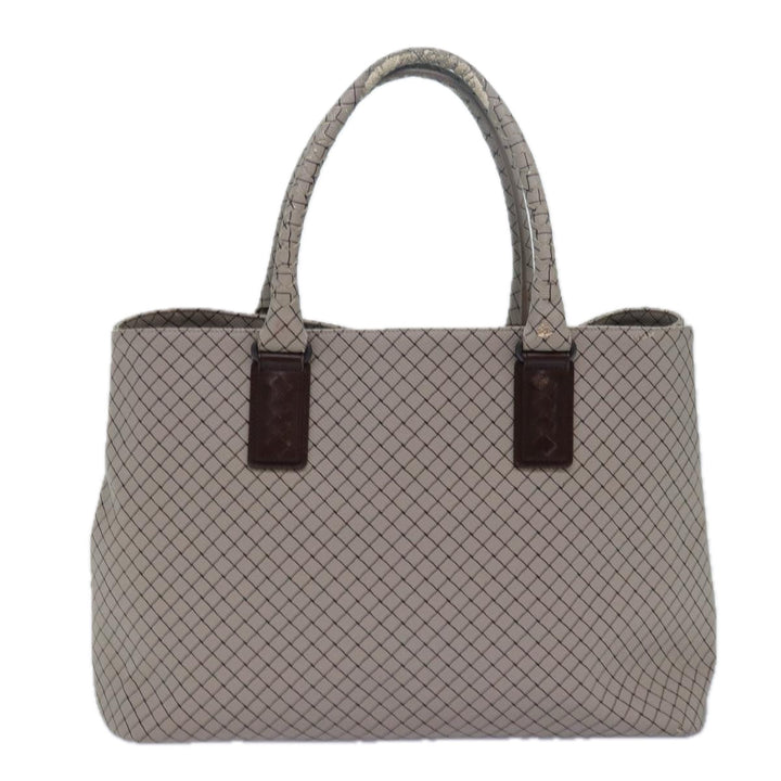 Bottega veneta Hand Bag PVC Leather Gray Auth bs15475