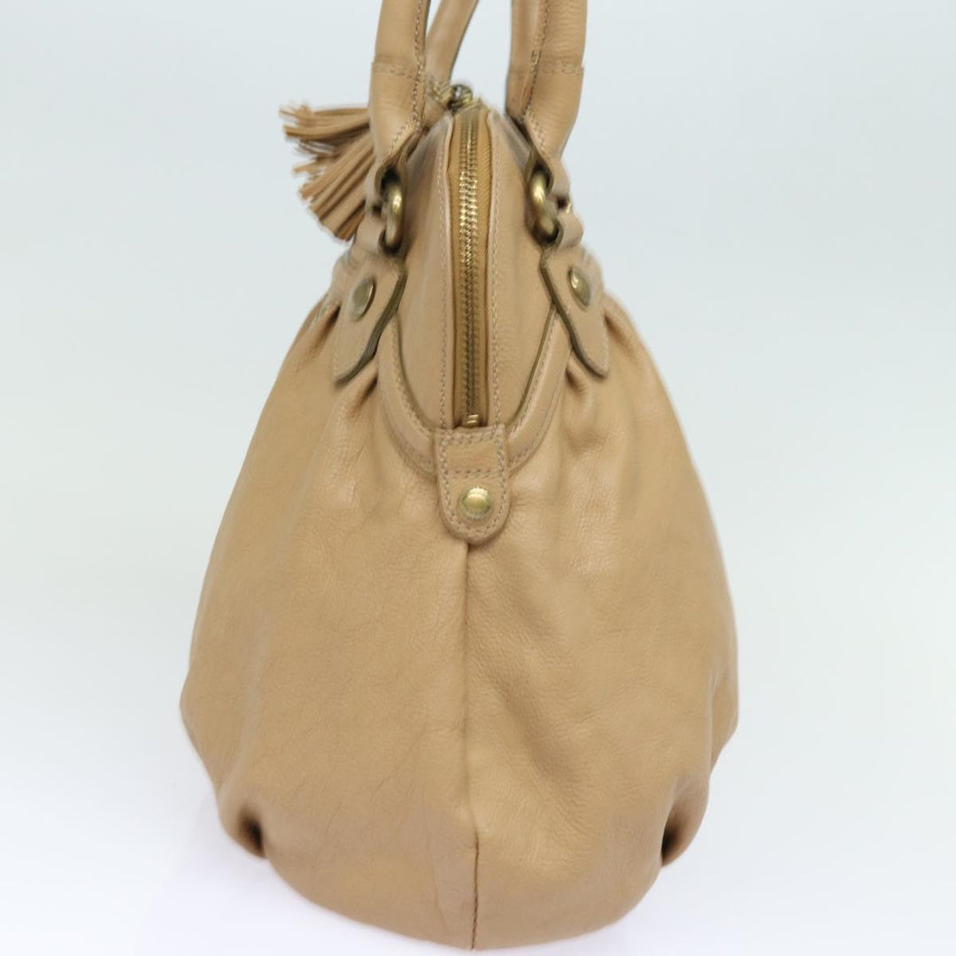 Burberry Blue Label Shoulder Bag Leather Beige Auth bs15477