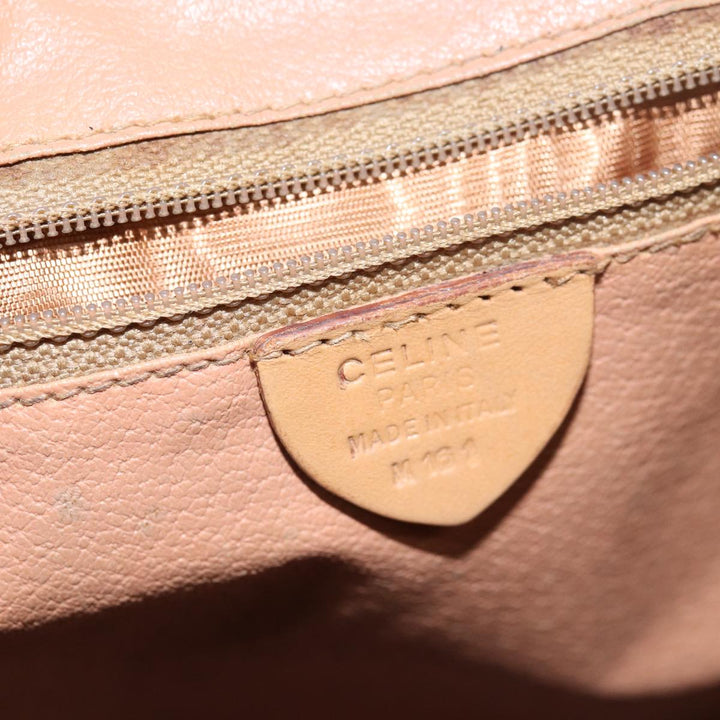 Celine Macadam Canvas Shoulder Bag PVC Leather Brown Auth bs15493
