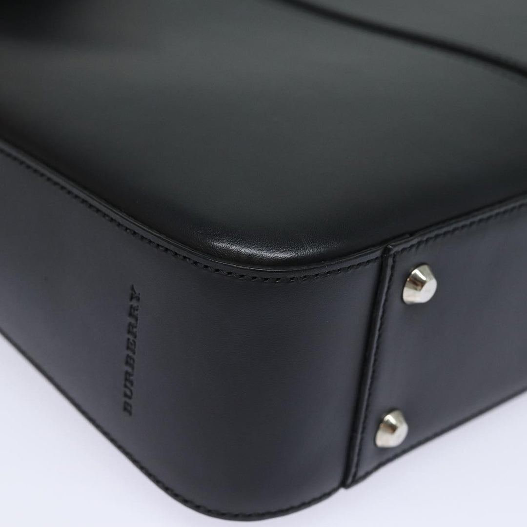 Burberry Shoulder Bag Leather Black Auth bs15614
