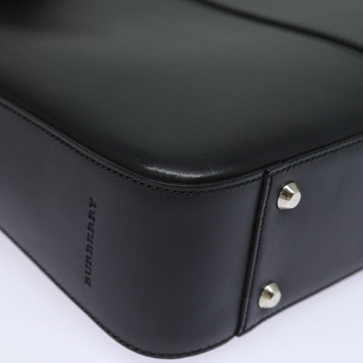 Burberry Shoulder Bag Leather Black Auth bs15614