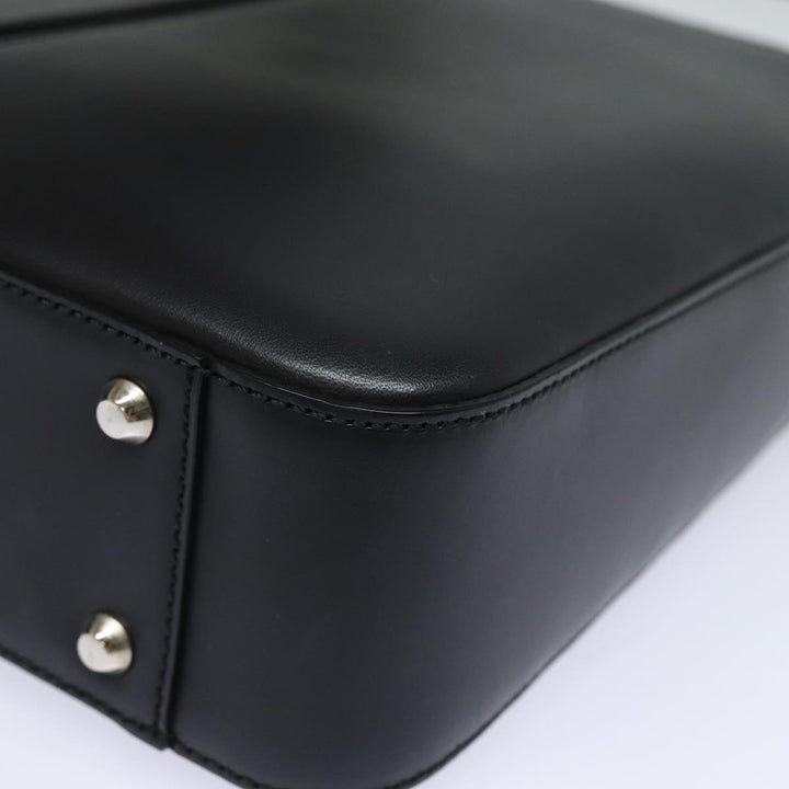 Burberry Shoulder Bag Leather Black Auth bs15614