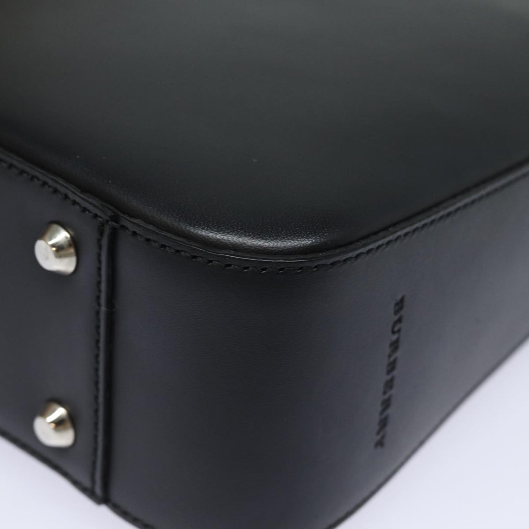 Burberry Shoulder Bag Leather Black Auth bs15614