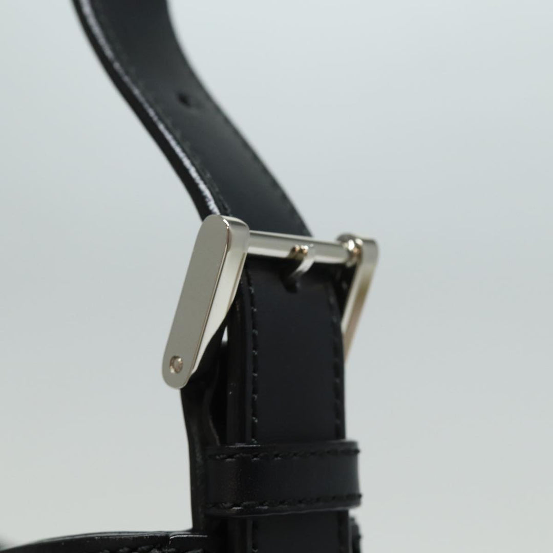 Burberry Shoulder Bag Leather Black Auth bs15614