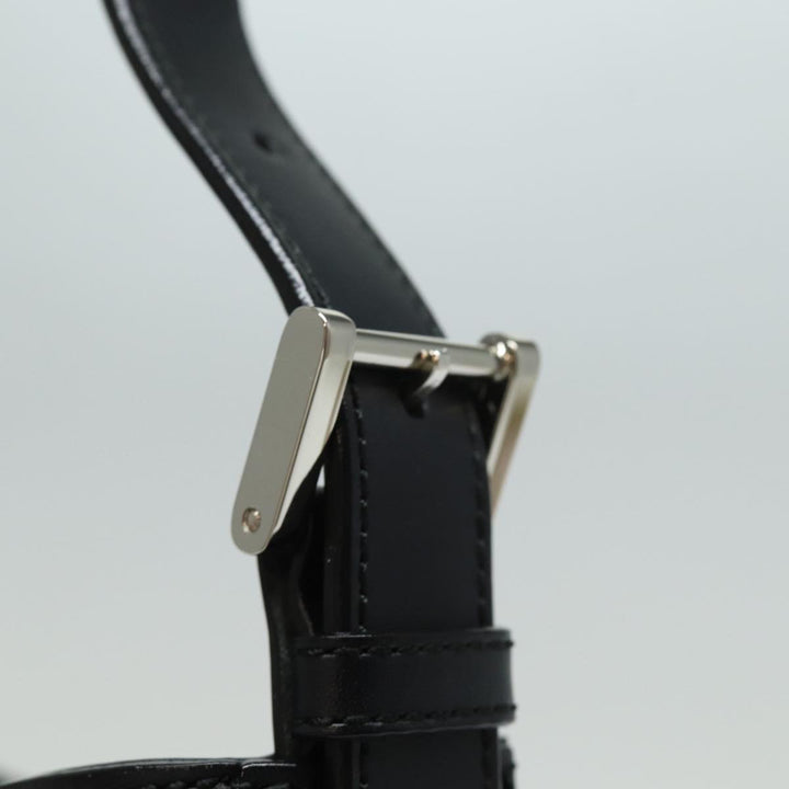 Burberry Shoulder Bag Leather Black Auth bs15614
