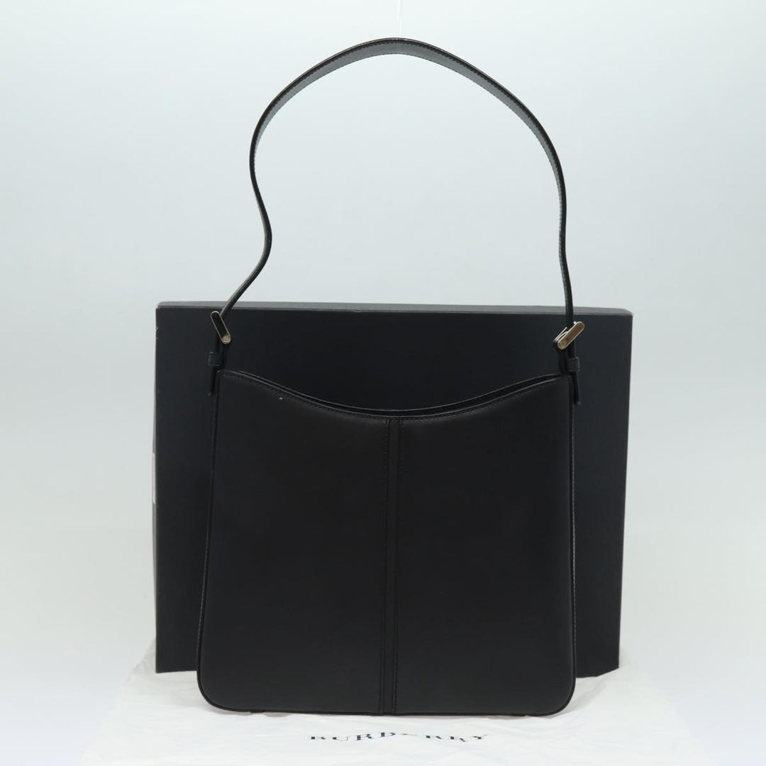Burberry Shoulder Bag Leather Black Auth bs15614