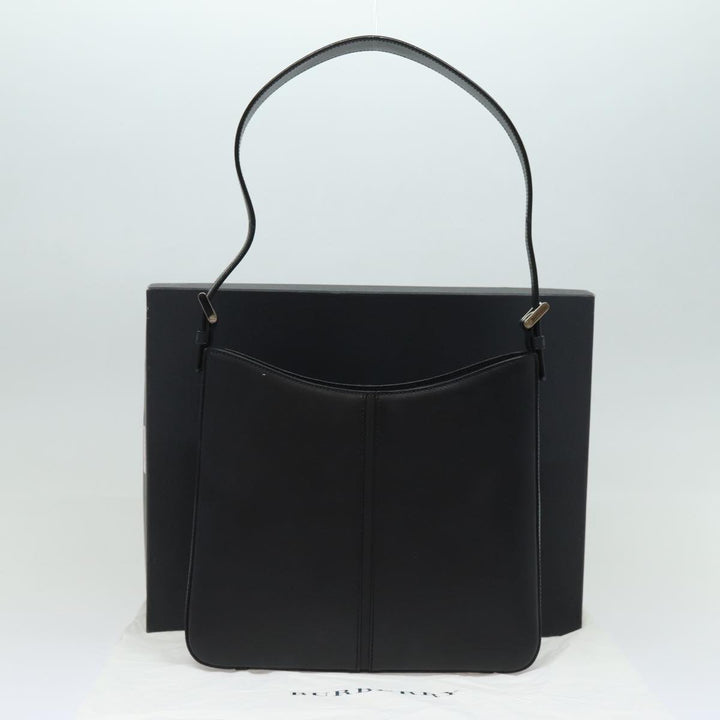 Burberry Shoulder Bag Leather Black Auth bs15614